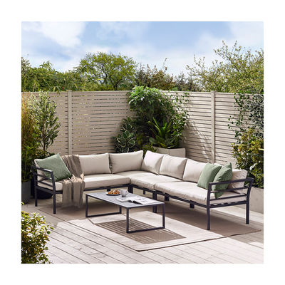 Minimalist Modern Style Outdoor Furniture Set Aluminum Frame Coffee Table Included