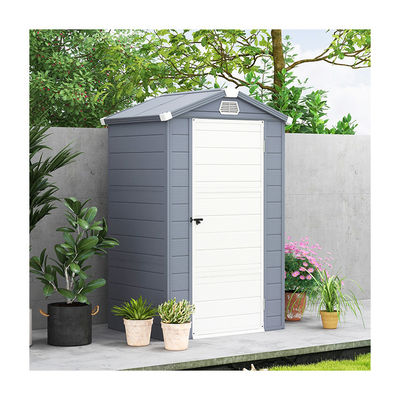 Sustainable AJUNION Waterproof Plastic Garden Shed with Aluminum Frame and Tools House