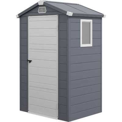 Sustainable AJUNION Waterproof Plastic Garden Shed with Aluminum Frame and Tools House