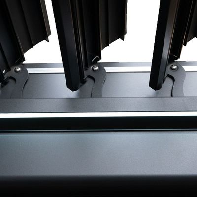 Outdoor Aluminum Bioclimatic Canopy AJUNION Waterproof Louver Garden Pergolas Bridge