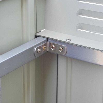 Countyard Storage Shed AJUNION 7ft Steel Metal Bike Shed with Lockable Door and Air vent