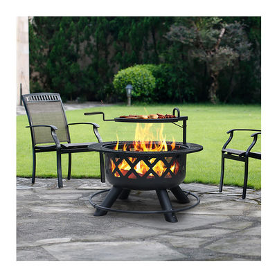 Outdoor Garden AJUNION Removable Cooking Grill 27 Pounds Outdoor Wood Burning Fire Pit