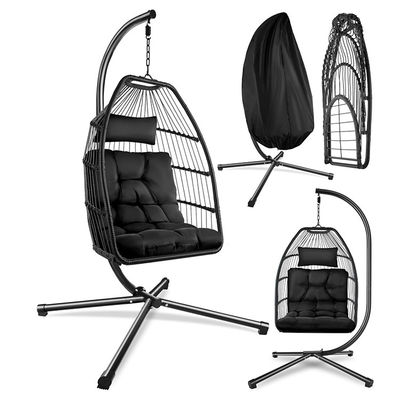 Foldable Hanging Chair for Living Room Mail Packing Included AJUNION Patio Swing Chair