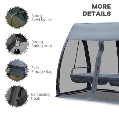 Transform Your Outdoor Space with 3 Seater Swing Chair Hammock Bed from AJUNION