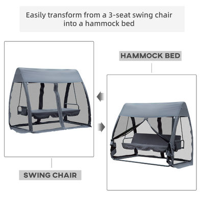 Transform Your Outdoor Space with 3 Seater Swing Chair Hammock Bed from AJUNION