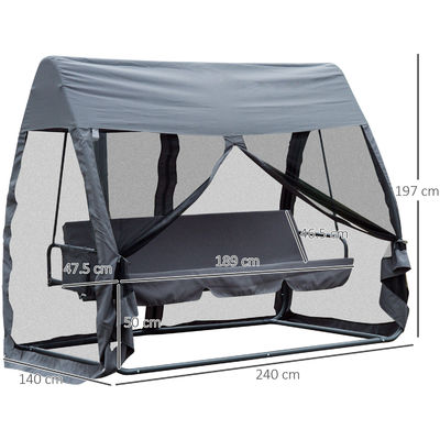 Transform Your Outdoor Space with 3 Seater Swing Chair Hammock Bed from AJUNION