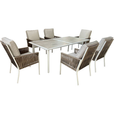 Modern Outdoor Table and Chairs Set for Restaurant Dining AJUNION Aluminum Dining