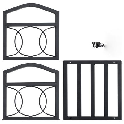 17"L X 13"W X 16"H Small Firewood Log Holder Outdoor Steel Wood Storage Fireplace