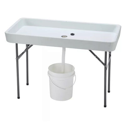 Portable Folding Table for Party Hotel Camping Square HDPE Plastic Metal Chill Ice Cooler