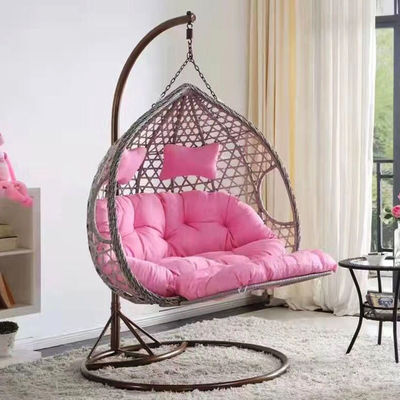 Outdoor Balcony Courtyard Garden Patio Pe Rattan Wicker Egg Swing Chair with Stand