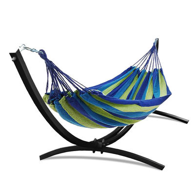 300*150cm Home Outdoor Portable Lightweight Folding Double Cotton Hammocks with Stand