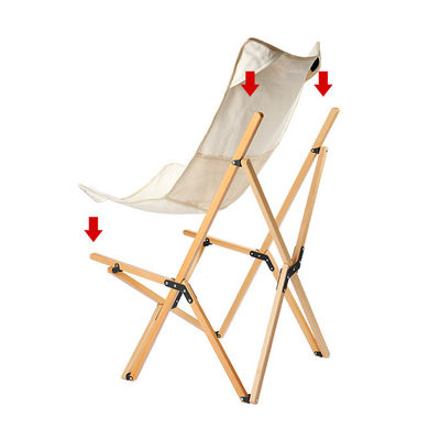 Ultralight Beech Wood Frame Chair Portable Folding Butterfly Camping Chair for Adults
