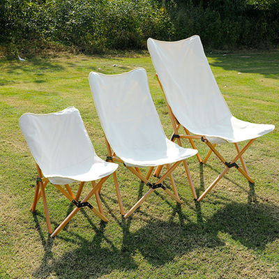 Ultralight Beech Wood Frame Chair Portable Folding Butterfly Camping Chair for Adults