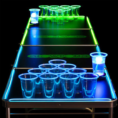 Folding Portable Beer Pong Table for Outdoor Garden Bar Bistro Cafe Patio Party Event