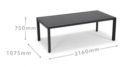 Outdoor 8 Seater Extendable Dining Table Set with Armchair in Modern Luxury Design