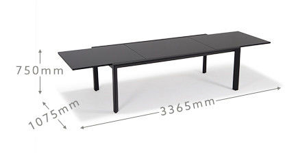 Outdoor 8 Seater Extendable Dining Table Set with Armchair in Modern Luxury Design